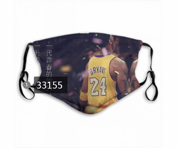 2021 NBA Los Angeles Lakers 24 kobe bryant 33155 Dust mask with filter